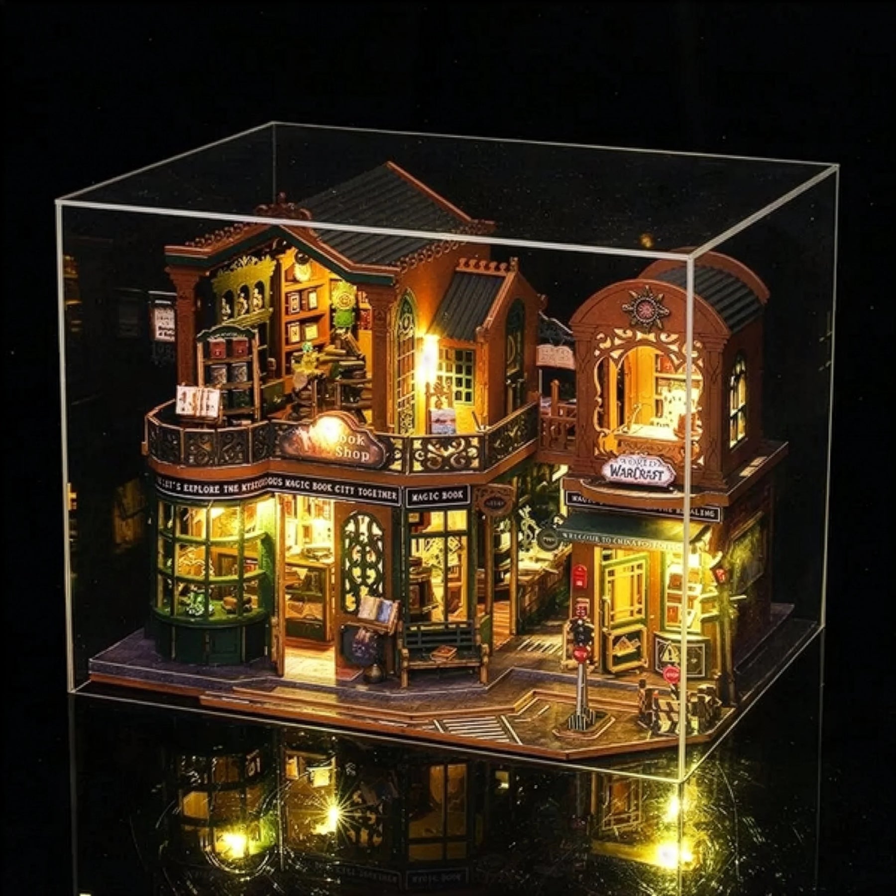 Casa Miniatura "Livraria do Entardecer" DIY (Faça Você Mesmo)