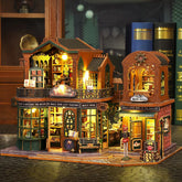 Casa Miniatura "Livraria do Entardecer" DIY (Faça Você Mesmo)