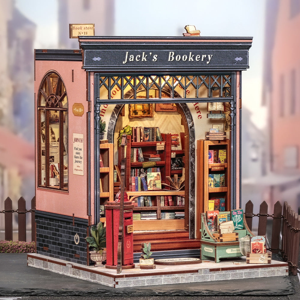 Casa Miniatura "Livraria do Livreiro Jack" DIY (Faça Você Mesmo)