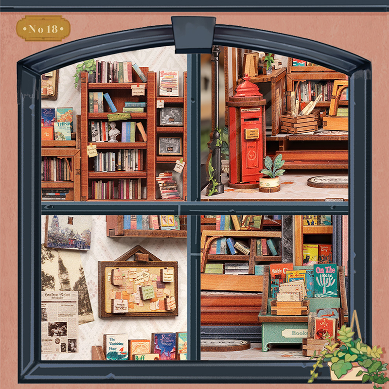 Casa Miniatura "Livraria do Livreiro Jack" DIY (Faça Você Mesmo)