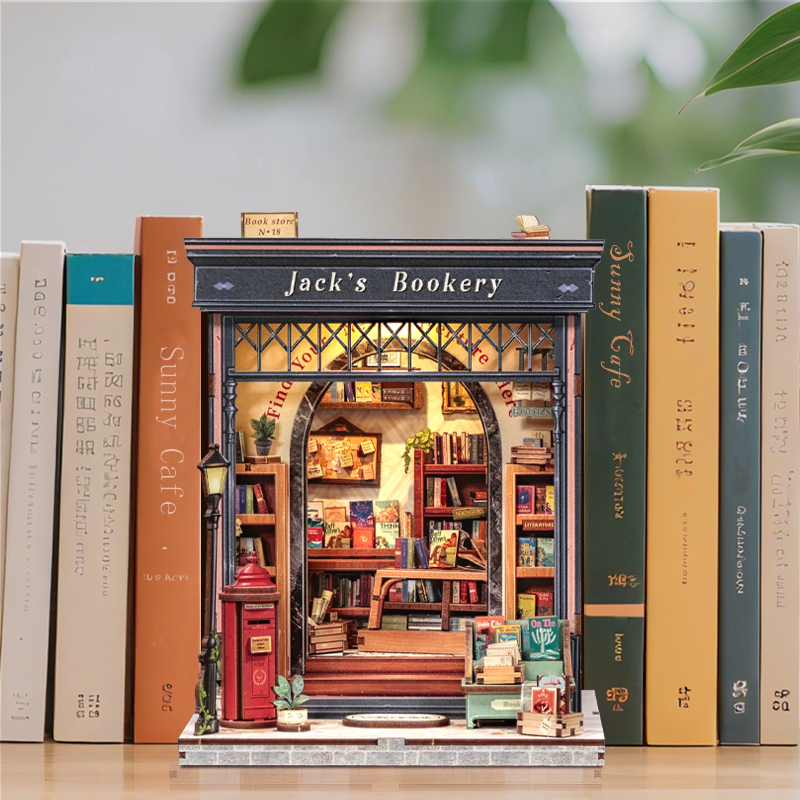 Casa Miniatura "Livraria do Livreiro Jack" DIY (Faça Você Mesmo)