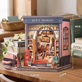 Casa Miniatura "Livraria do Livreiro Jack" DIY (Faça Você Mesmo)