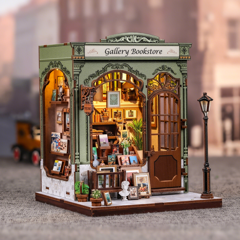 Casa Miniatura "Livraria Galeria" DIY (Faça Você Mesmo)