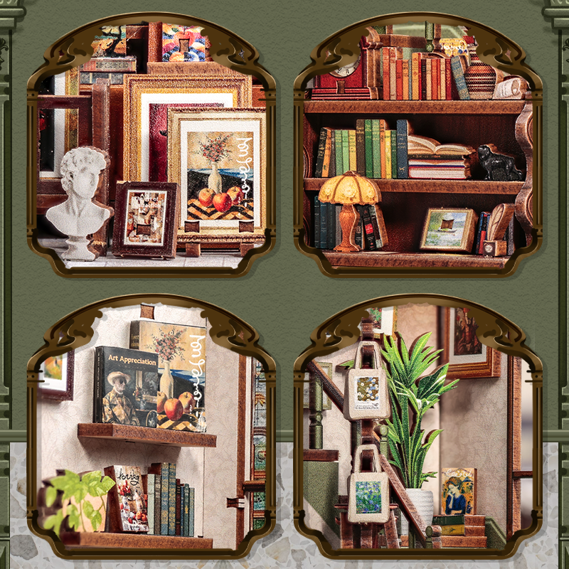 Casa Miniatura "Livraria Galeria" DIY (Faça Você Mesmo)