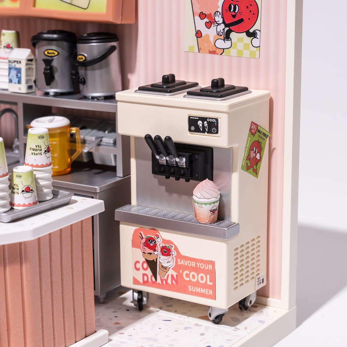 Casa Miniatura "Loja de Bubble Tea" DIY (Faça Você Mesmo)