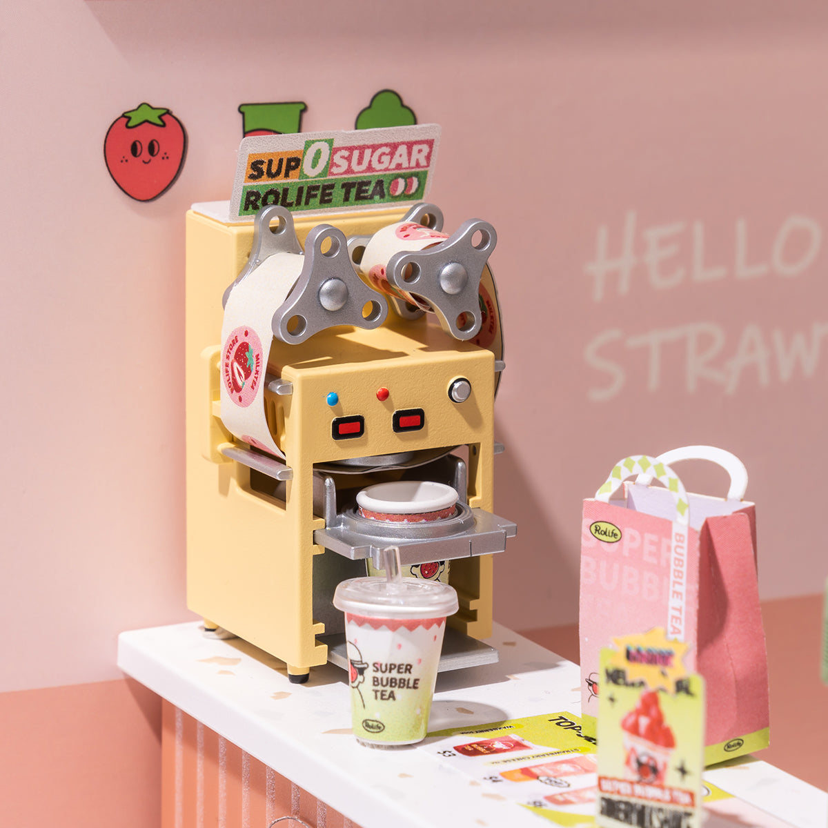 Casa Miniatura "Loja de Bubble Tea" DIY (Faça Você Mesmo)