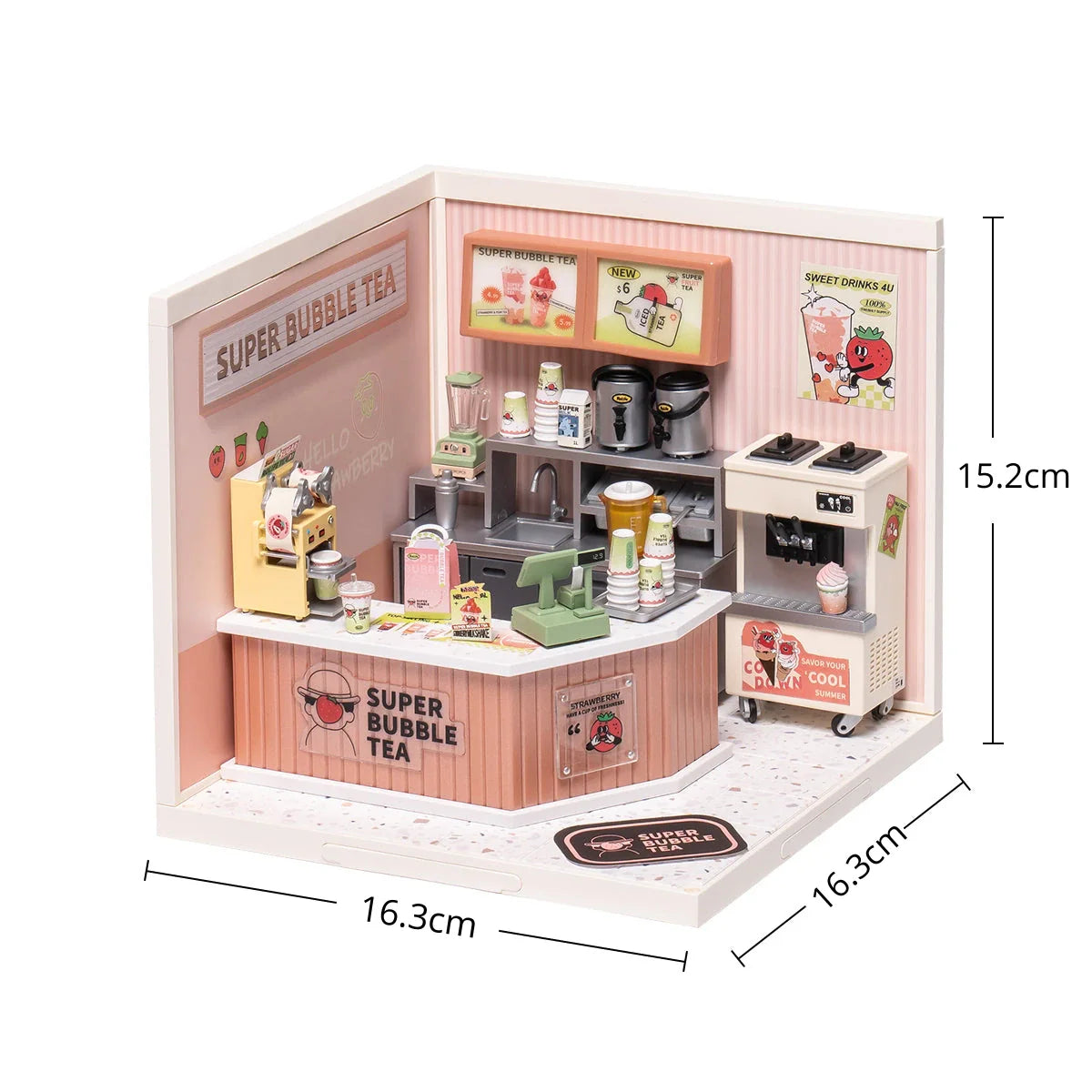 Casa Miniatura "Loja de Bubble Tea" DIY (Faça Você Mesmo)