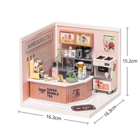 Casa Miniatura "Loja de Bubble Tea" DIY (Faça Você Mesmo)
