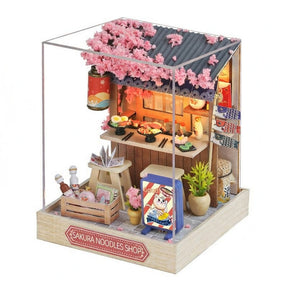 Casa Miniatura "Loja de Macarrão Sakura" DIY (Faça Você Mesmo)