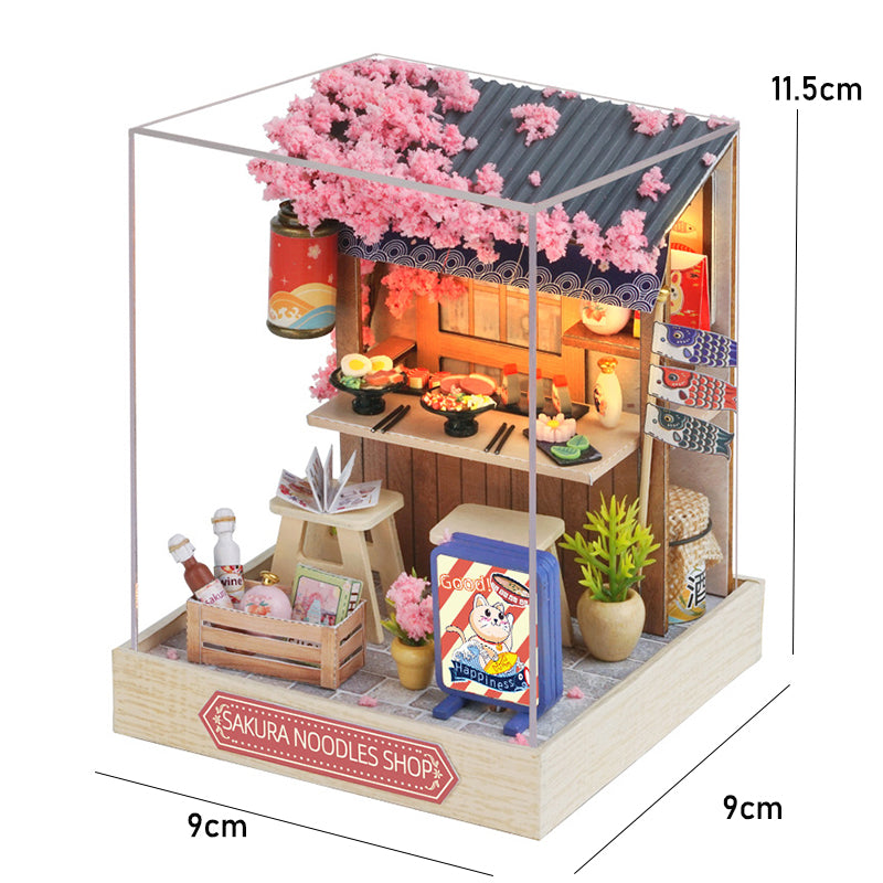 Casa Miniatura "Loja de Macarrão Sakura" DIY (Faça Você Mesmo)