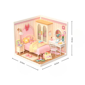 Casa Miniatura "O Encantador Quarto Rosa" DIY (Faça Você Mesmo)