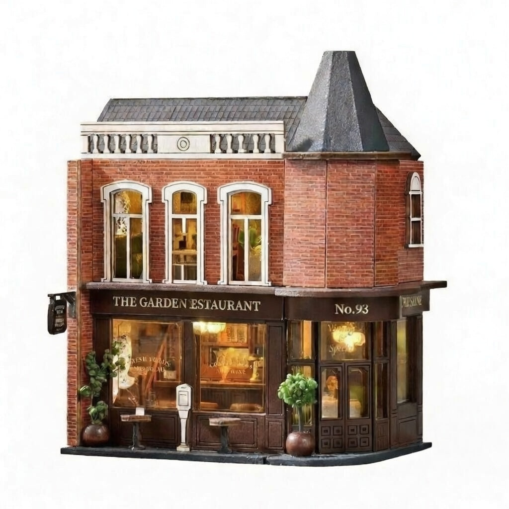 Casa Miniatura "O Restaurante do Jardim" DIY (Faça Você Mesmo)