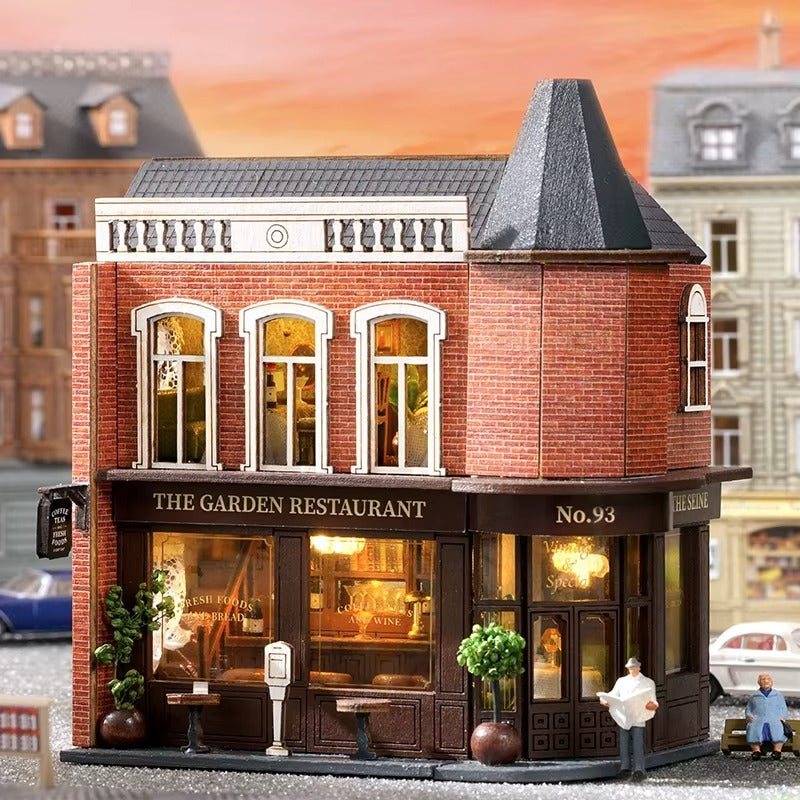 Casa Miniatura "O Restaurante do Jardim" DIY (Faça Você Mesmo)