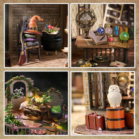 Casa Miniatura "Oficina de Feitiçaria Arcana" DIY (Faça Você Mesmo)