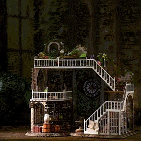 Casa Miniatura "Oficina de Feitiçaria Arcana" DIY (Faça Você Mesmo)