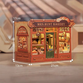 Casa Miniatura "Padaria da Senhora Hunt" DIY (Faça Você Mesmo)