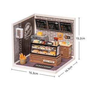 Casa Miniatura "Padaria Trigo Dourado" DIY (Faça Você Mesmo)
