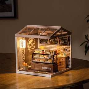 Casa Miniatura "Padaria Trigo Dourado" DIY (Faça Você Mesmo)
