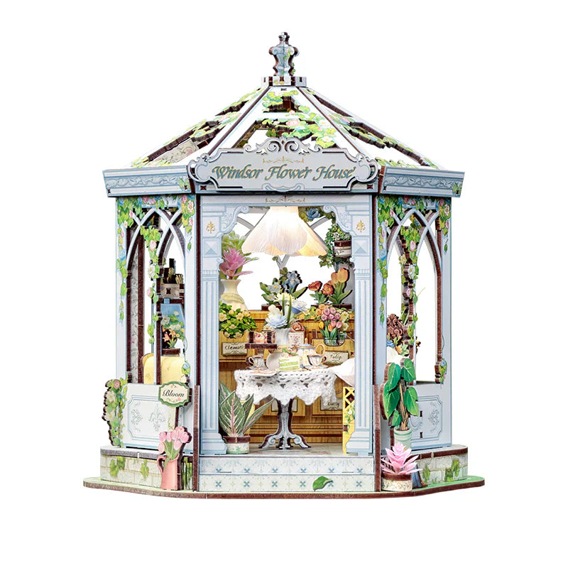 Casa Miniatura "Pavilhão de Jardim" DIY (Faça Você Mesmo)