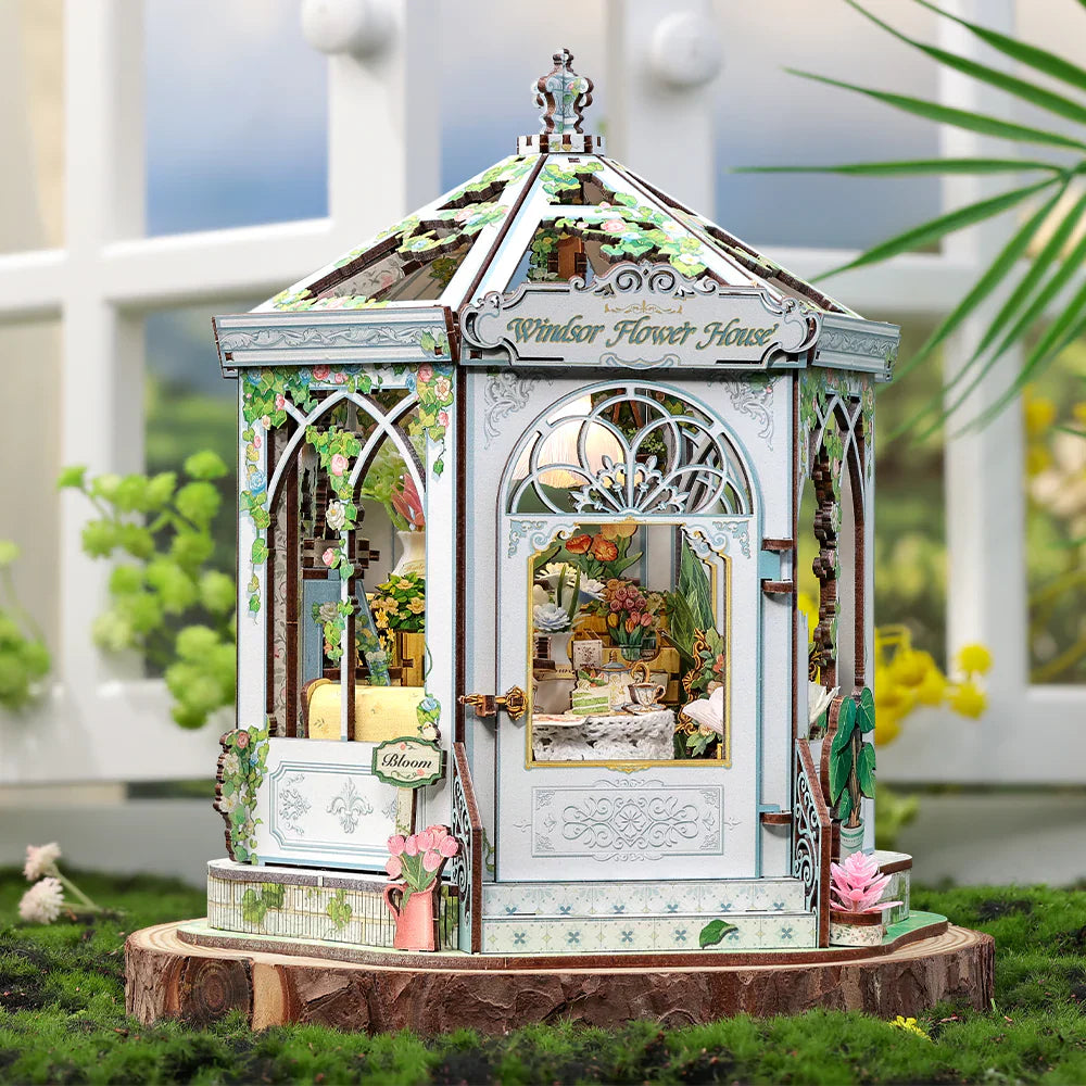 Casa Miniatura "Pavilhão de Jardim" DIY (Faça Você Mesmo)