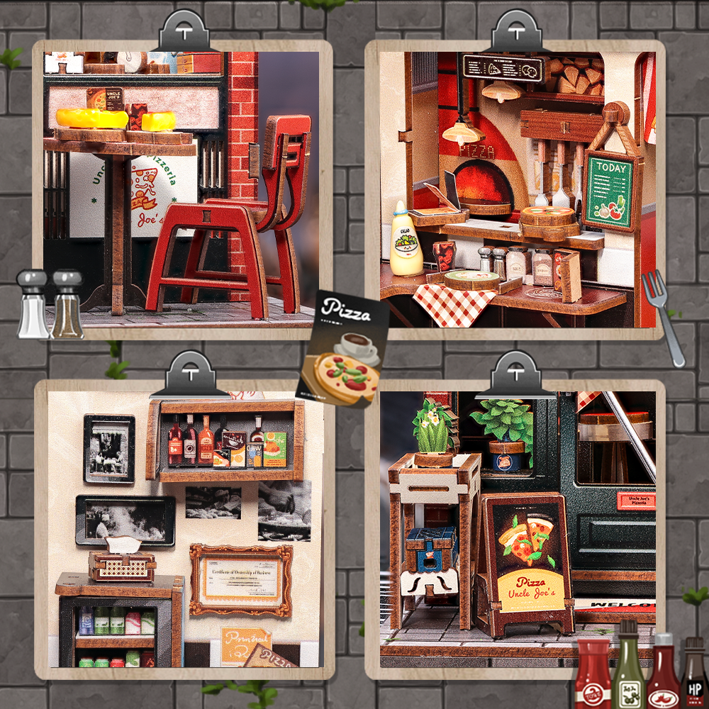 Casa Miniatura "Pizzaria do Tio Joe" DIY (Faça Você Mesmo)