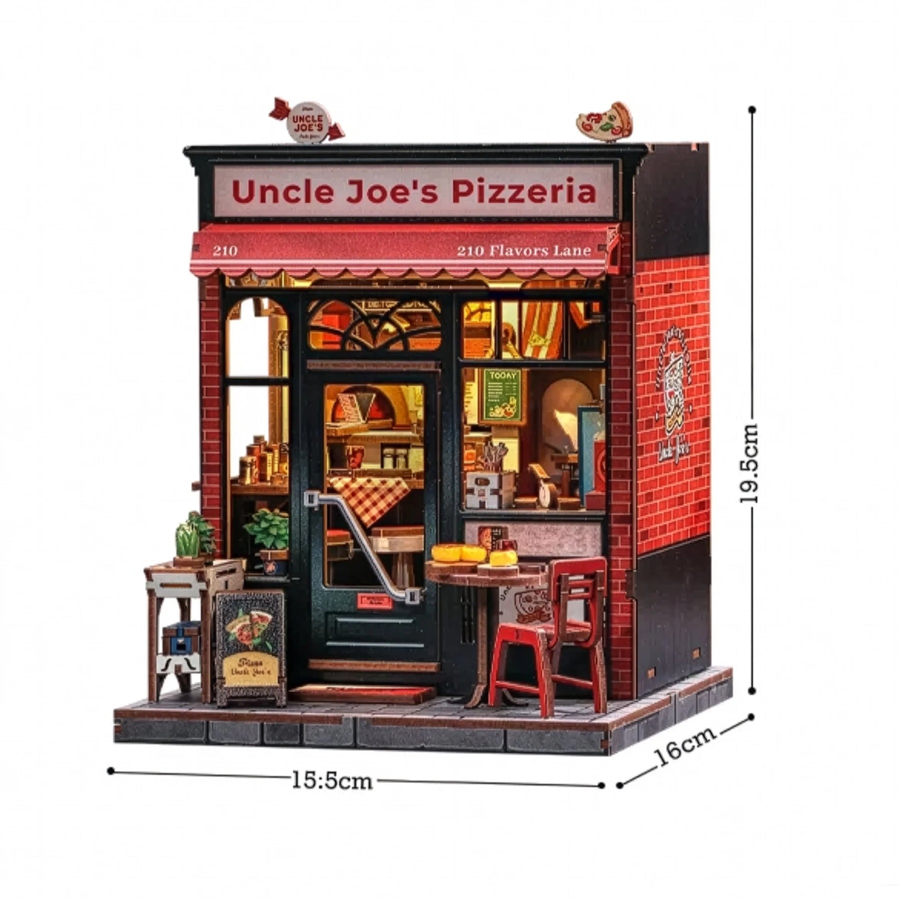 Casa Miniatura "Pizzaria do Tio Joe" DIY (Faça Você Mesmo)
