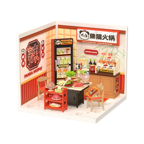 Casa Miniatura "Restaurante Panda Hot Pot" DIY (Faça Você Mesmo)