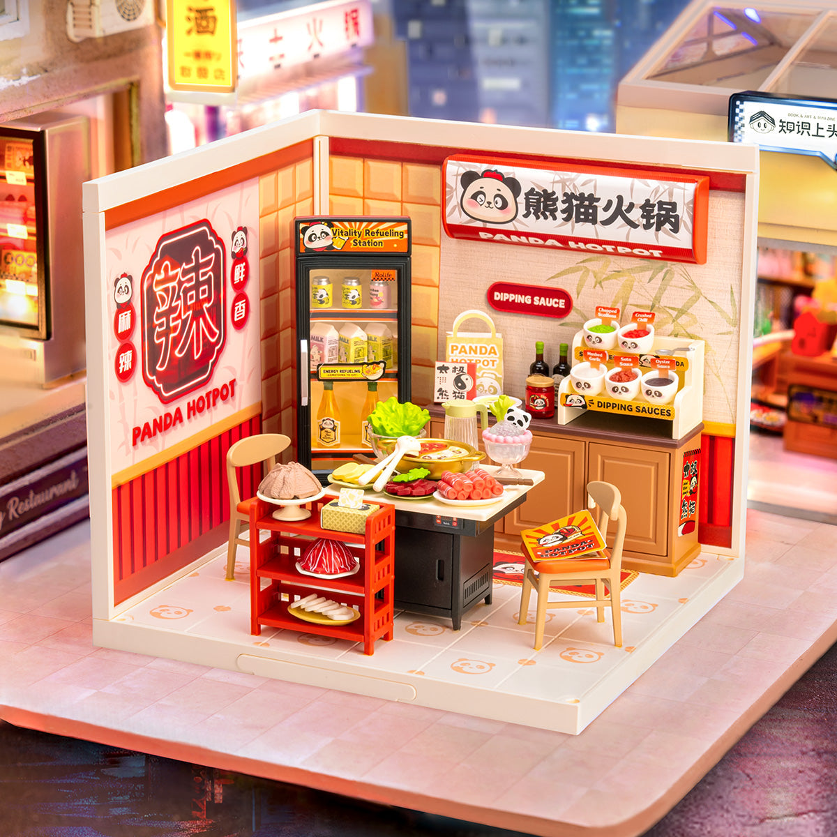 Casa Miniatura "Restaurante Panda Hot Pot" DIY (Faça Você Mesmo)