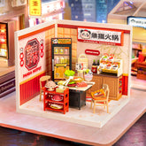 Casa Miniatura "Restaurante Panda Hot Pot" DIY (Faça Você Mesmo)