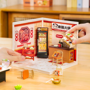 Casa Miniatura "Restaurante Panda Hot Pot" DIY (Faça Você Mesmo)