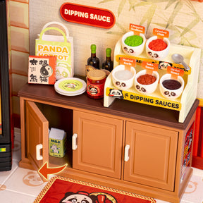 Casa Miniatura "Restaurante Panda Hot Pot" DIY (Faça Você Mesmo)