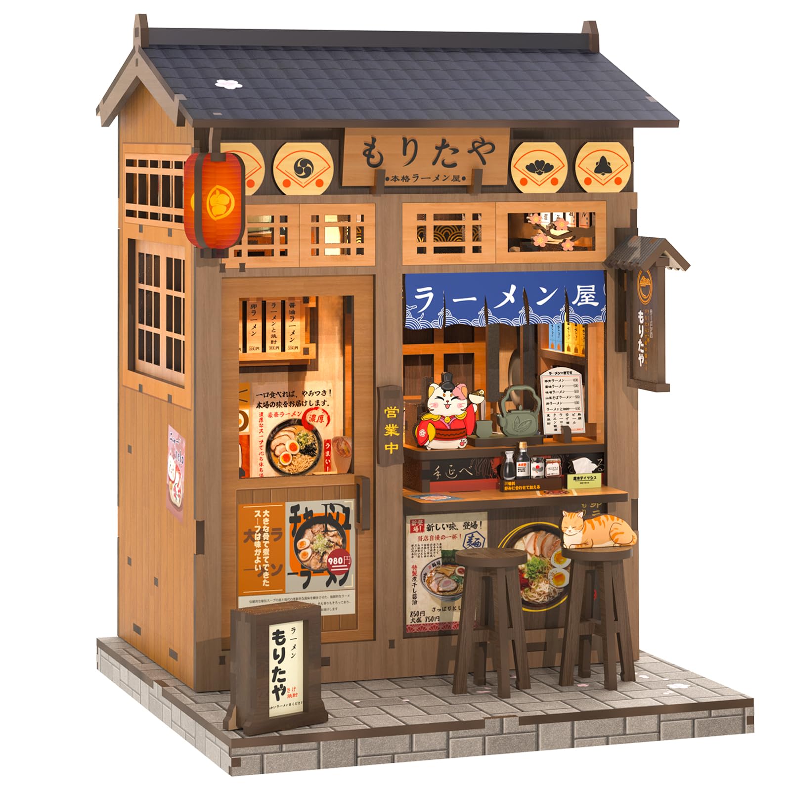 Casa Miniatura "Restaurante Ramen-ya" DIY (Faça Você Mesmo)