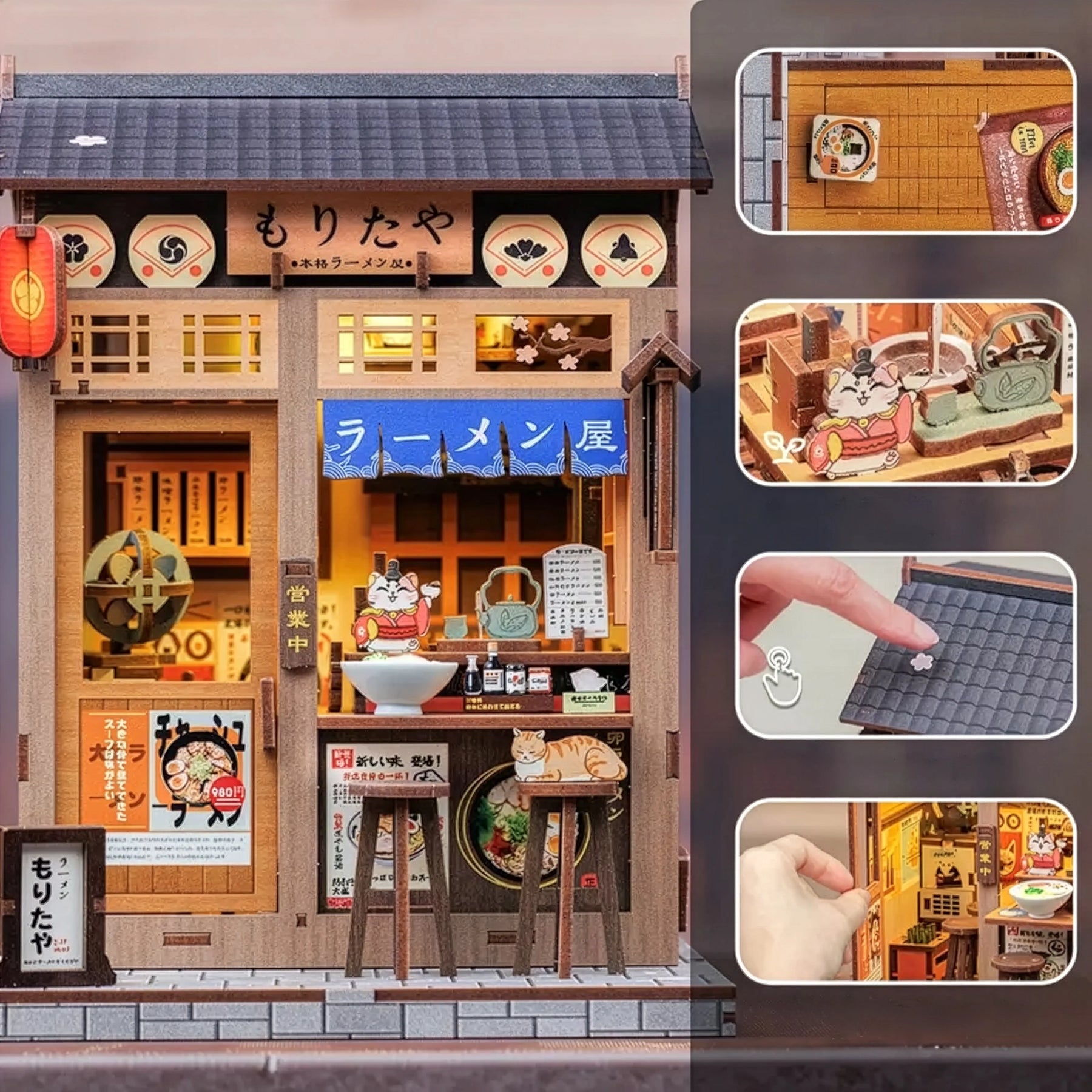 Casa Miniatura "Restaurante Ramen-ya" DIY (Faça Você Mesmo)