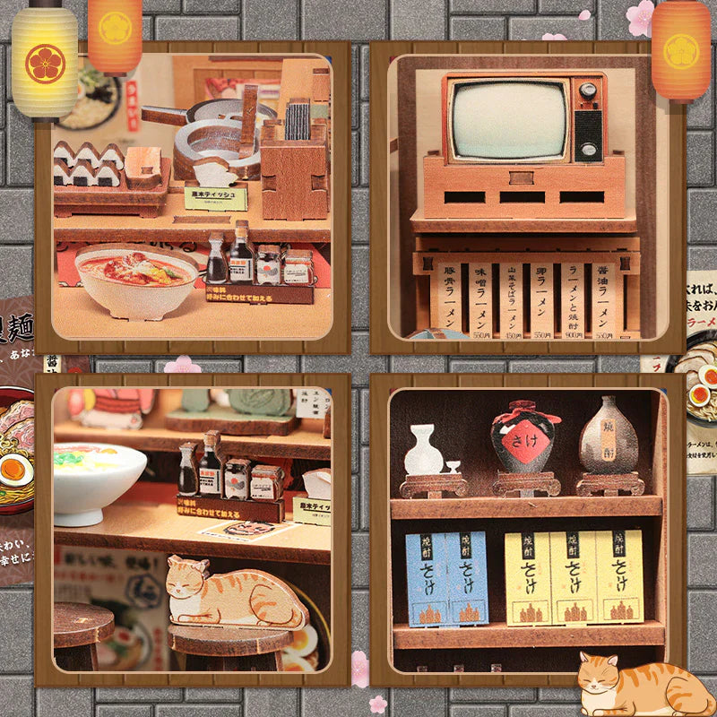 Casa Miniatura "Restaurante Ramen-ya" DIY (Faça Você Mesmo)