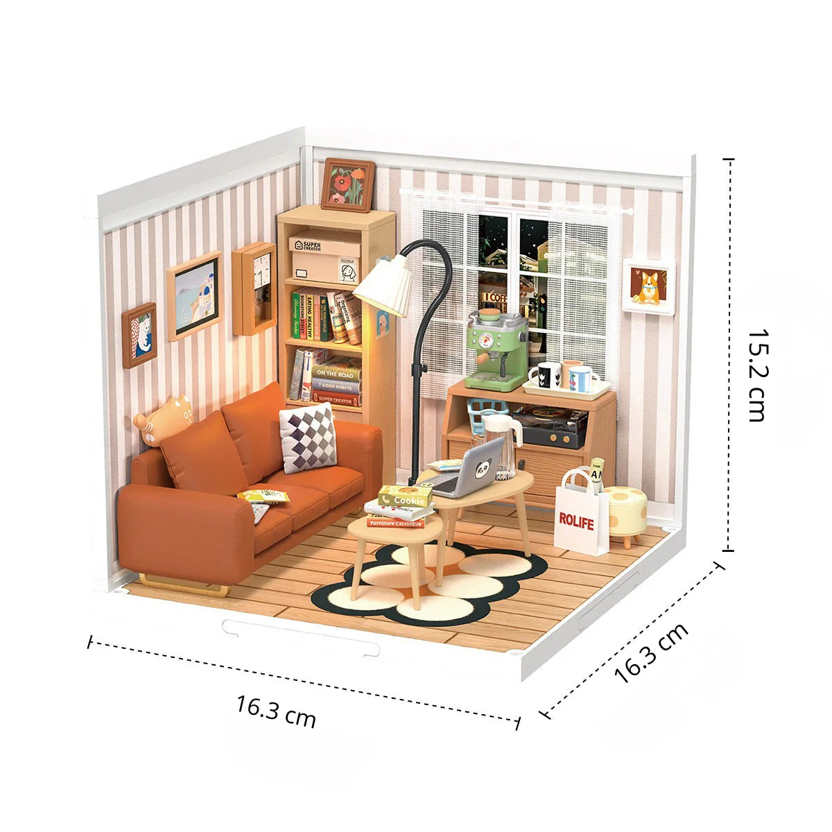 Casa Miniatura "Sala de Estar Moderna" DIY (Faça Você Mesmo)