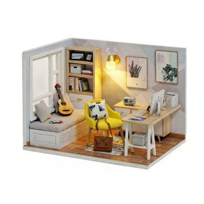 Casa Miniatura "Sala de Estudos" DIY (Faça Você Mesmo)