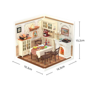 Casa Miniatura "Sala de Jantar Acolhedora" DIY (Faça Você Mesmo)