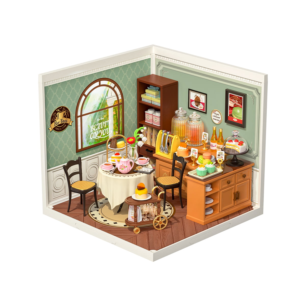 Casa Miniatura "Salão de Chá Clássico" DIY (Faça Você Mesmo)