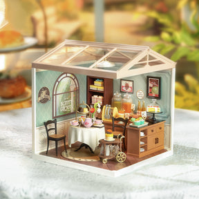 Casa Miniatura "Salão de Chá Clássico" DIY (Faça Você Mesmo)