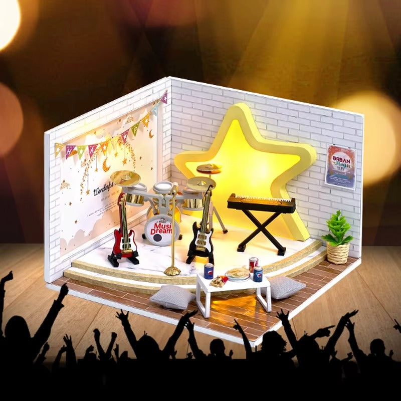 Casa Miniatura "Show Musical" DIY (Faça Você Mesmo)