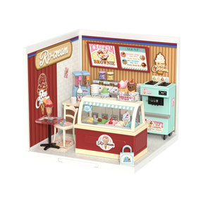 Casa Miniatura "Sorveteria Clássica" DIY (Faça Você Mesmo)