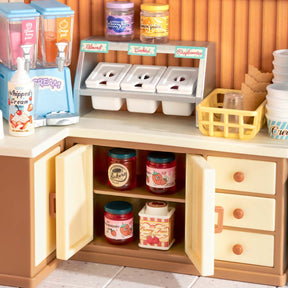 Casa Miniatura "Sorveteria Clássica" DIY (Faça Você Mesmo)