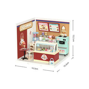 Casa Miniatura "Sorveteria Clássica" DIY (Faça Você Mesmo)