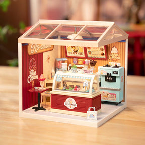 Casa Miniatura "Sorveteria Clássica" DIY (Faça Você Mesmo)