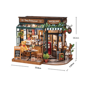 Casa Miniatura "Tipsy Restaurante & Bistrô" DIY (Faça Você Mesmo)