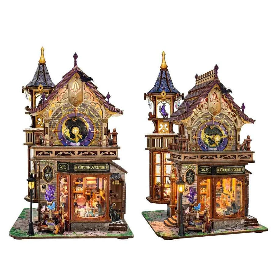 Casa Miniatura "Torre do Relógio Fantástico" DIY (Faça Você Mesmo)