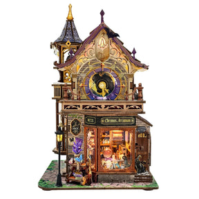 Casa Miniatura "Torre do Relógio Fantástico" DIY (Faça Você Mesmo)