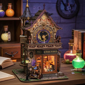 Casa Miniatura "Torre do Relógio Fantástico" DIY (Faça Você Mesmo)