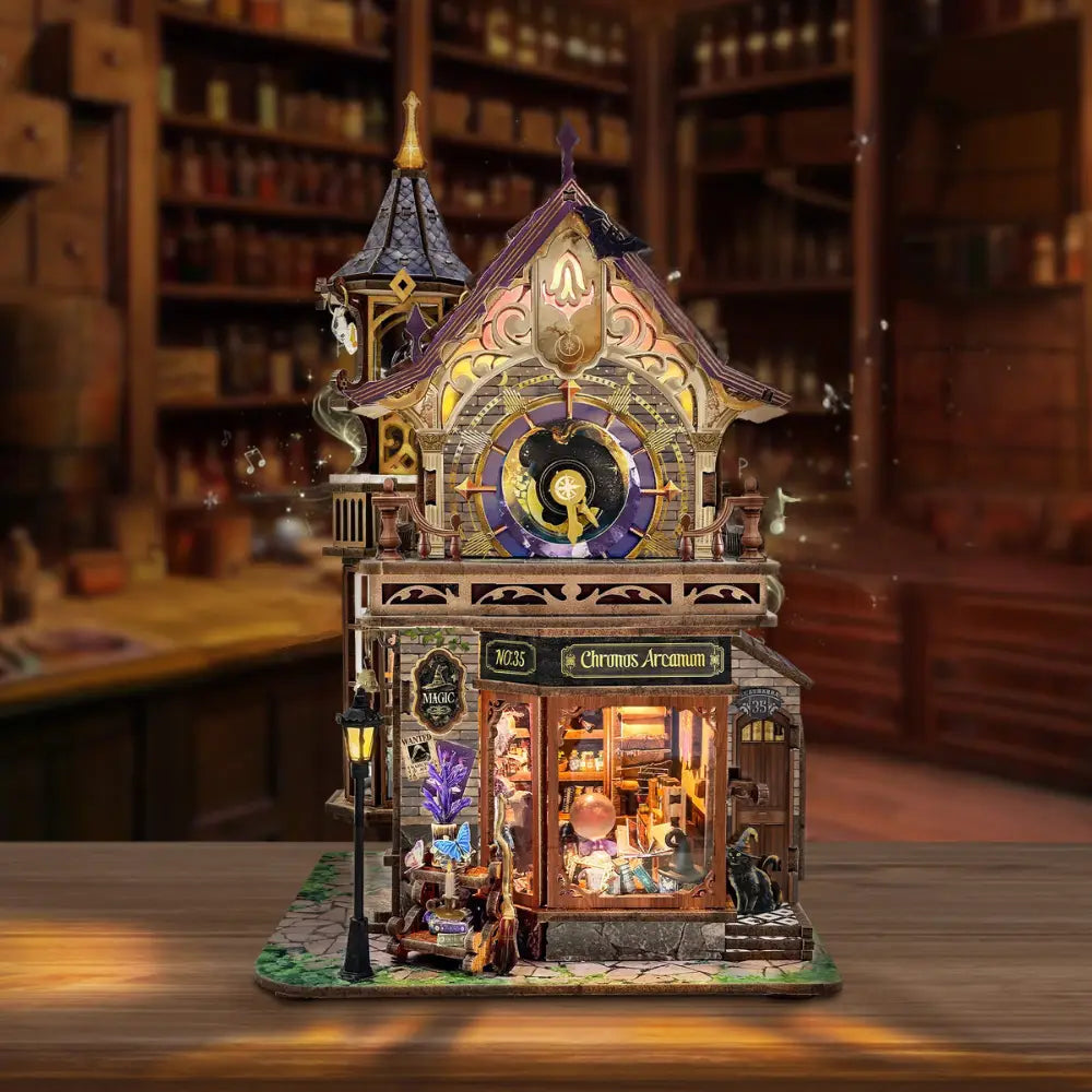 Casa Miniatura "Torre do Relógio Fantástico" DIY (Faça Você Mesmo)