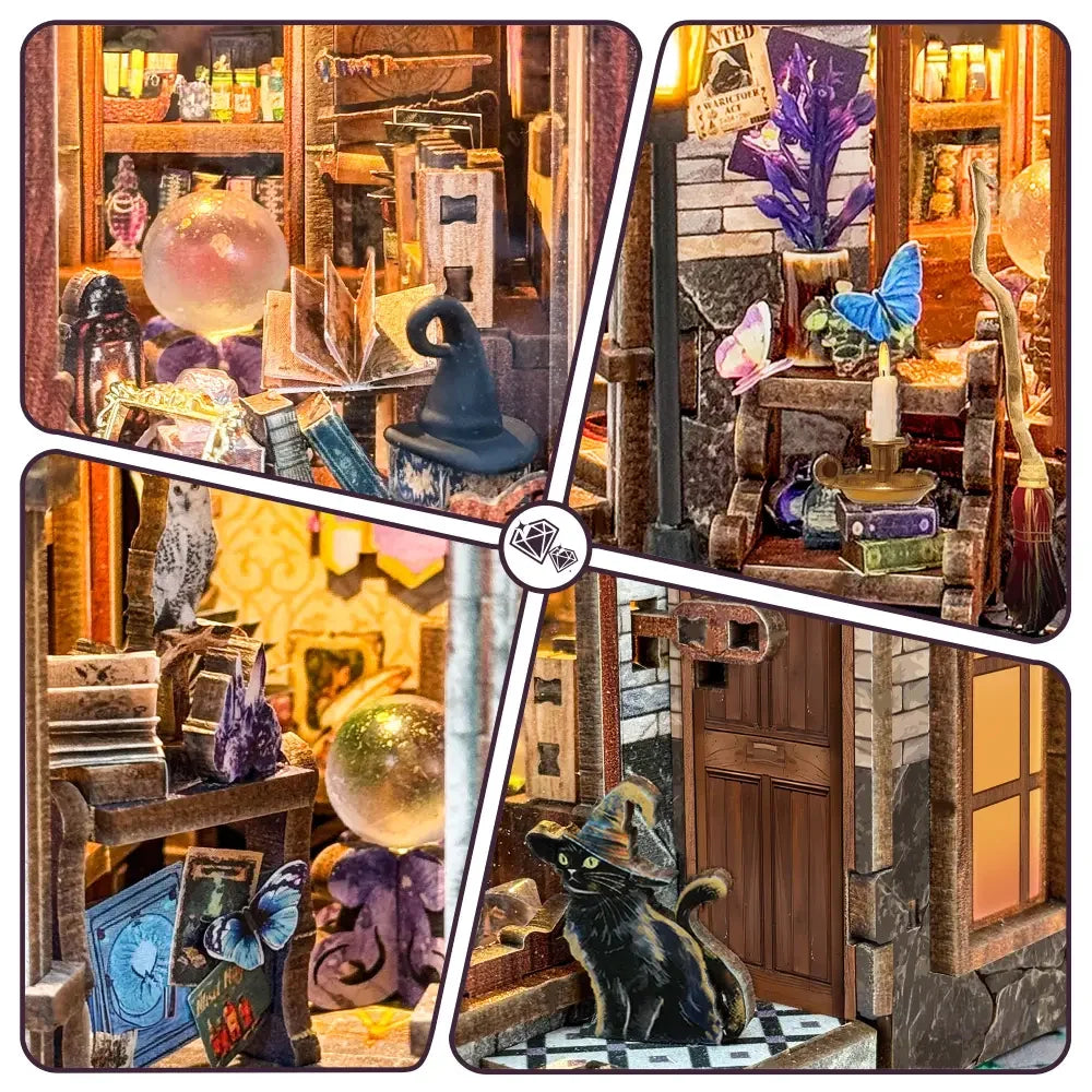 Casa Miniatura "Torre do Relógio Fantástico" DIY (Faça Você Mesmo)